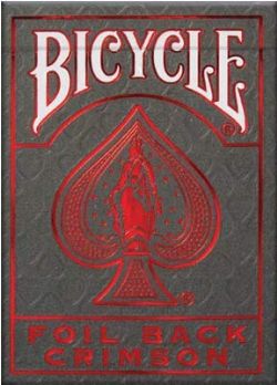 POKER SIZE PLAYING CARDS -  BICYCLE - COBALT VERSION 2 - RED